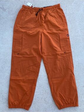 Vintage Tommy Hilfiger Cargo Nylon Track Pants Orange Deadstock 1990s